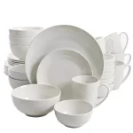 Gibson Home Ogalla 30-Piece White Porcelain Dinnerware Set, Service for 6 thumbnail 1