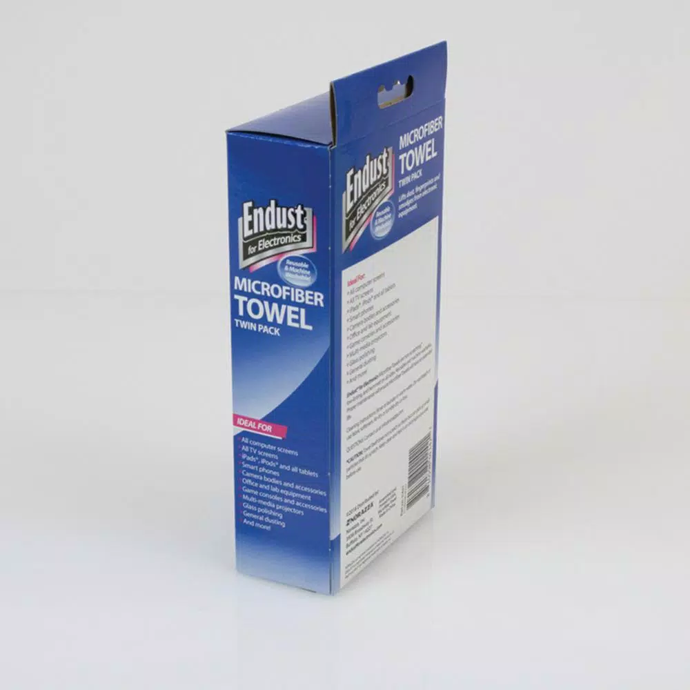 Endust 15 in. x 15 in. Microfiber Cleaning Cloths, Blue, 16-Pack