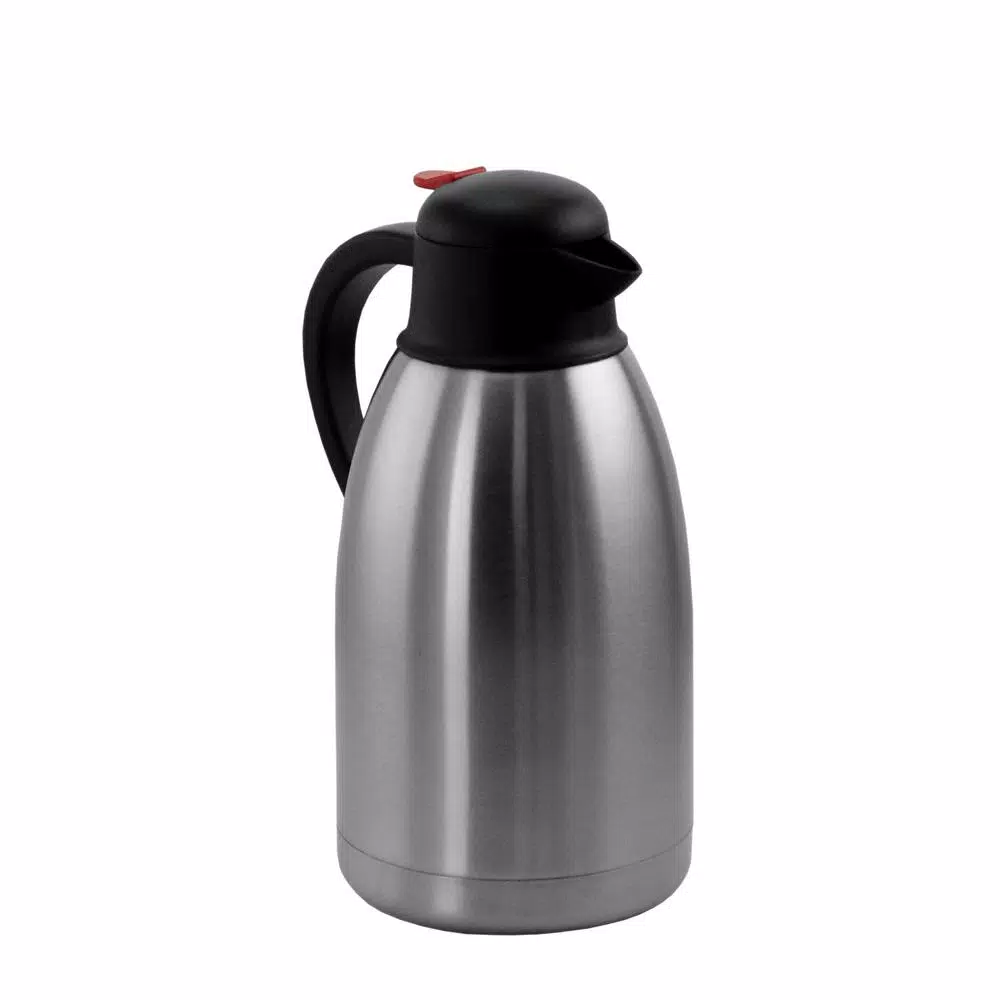 MegaChef 67.6 fl. oz. Stainless Steel Thermal Beverage Carafe with Black Lid