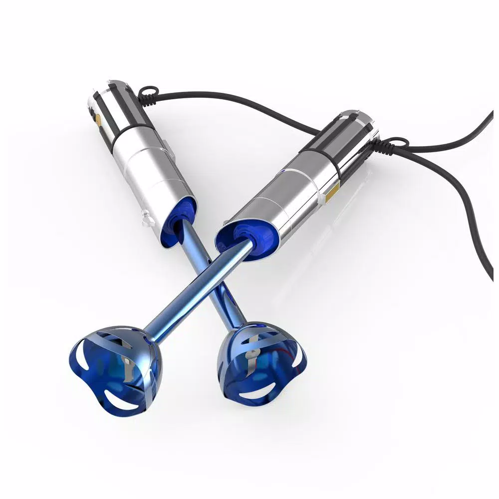 Pangea Brands Anakin Skywalker 6-Speed Blue and Silver Immersion Blender, 300W Corded Handheld Mixer