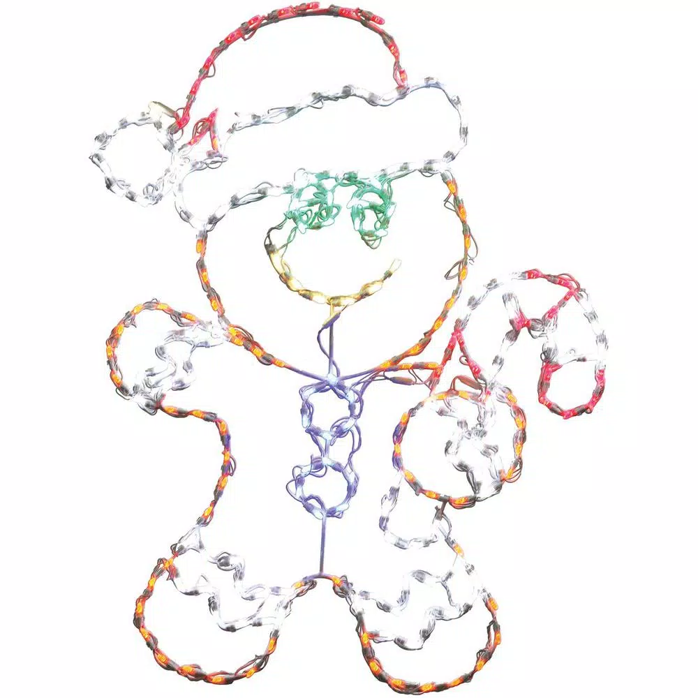 Fraser Hill Farm 3-Piece Gingerbread LED Christmas Light Set, Multi-Color, 862 Lights