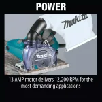 Makita 5 in. Dry Masonry Saw with Dust Extraction, 13 Amp thumbnail 6