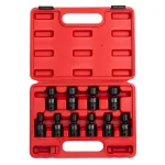 SUNEX TOOLS Sunex 3657 3/8 in. Drive Metric Universal Impact Socket Set, 10-Piece thumbnail 1