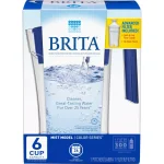 Brita Mist Water Filter Pitcher, 48 oz. Capacity, Dark Blue, BPA Free thumbnail 2