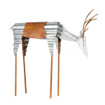 Alpine Corporation 20 in. Metal Rustic Grazing Reindeer Christmas Outdoor Sculpture thumbnail 1