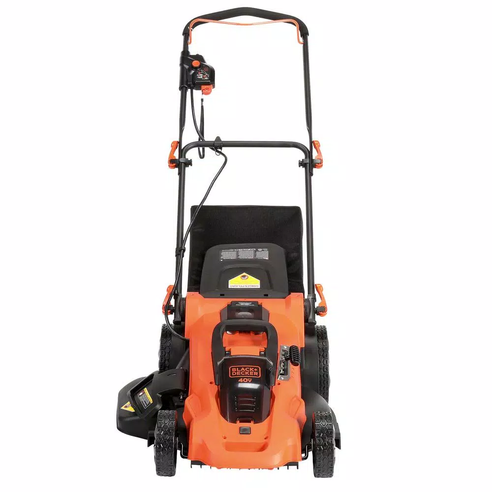 BLACK+DECKER 20 in. 40V MAX Cordless Walk Behind Push Lawn Mower with (2) 2.5 Ah Batteries and Charger