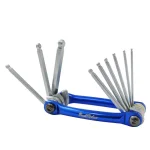 Best Value 9-Piece SAE Foldable Ball Point Hex Key Set, Anodized Aluminum thumbnail 5