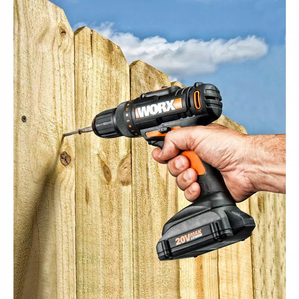 WORX 20V PowerShare 3/8 in. Cordless 2-Speed Drill Driver (Tool-Only)