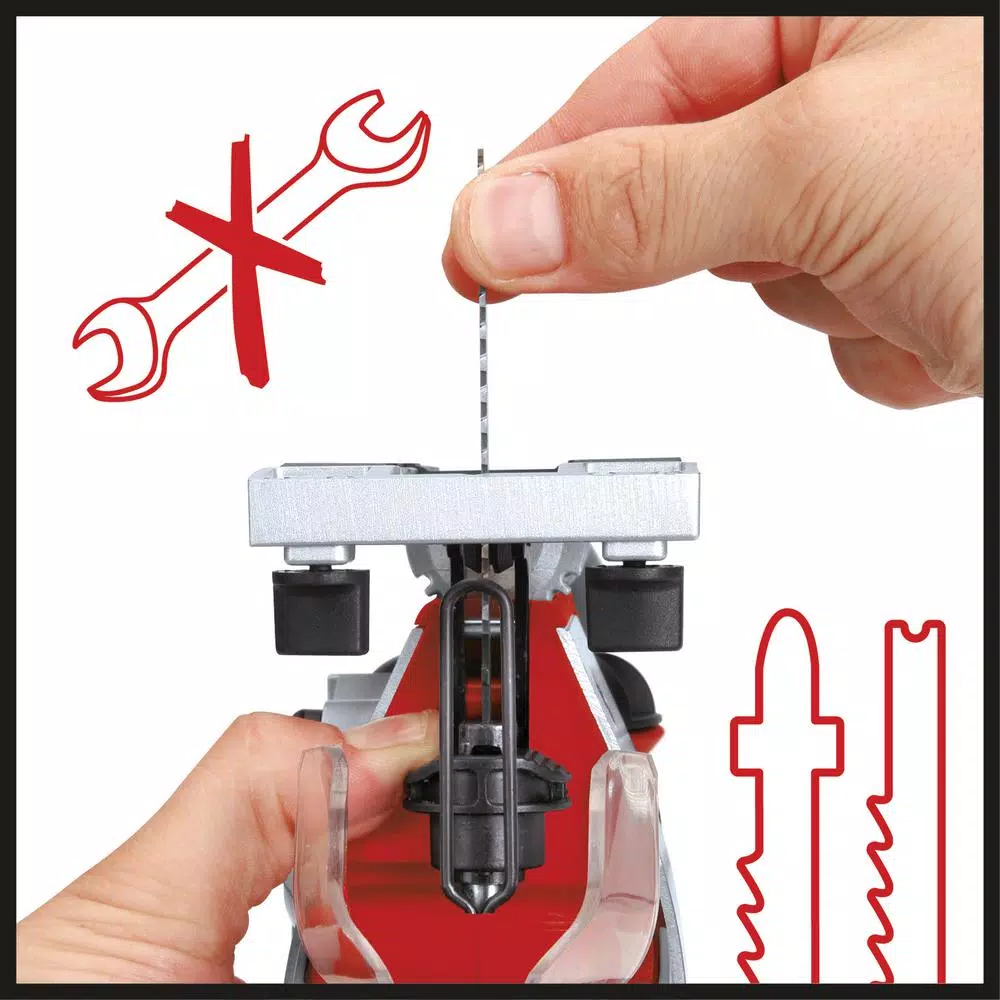 Einhell PXC 18V Cordless Jig Saw, 2400 SPM, 1 in. Stroke, 47° Max Bevel, with LED (Tool Only)