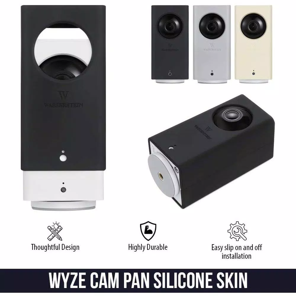 Wasserstein Protective Silicone Skin for Wyze Cam Pan - Black