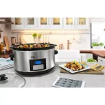 Elite Platinum 8.5 Qt. Stainless Steel Programmable Slow Cooker with Digital Display thumbnail 4