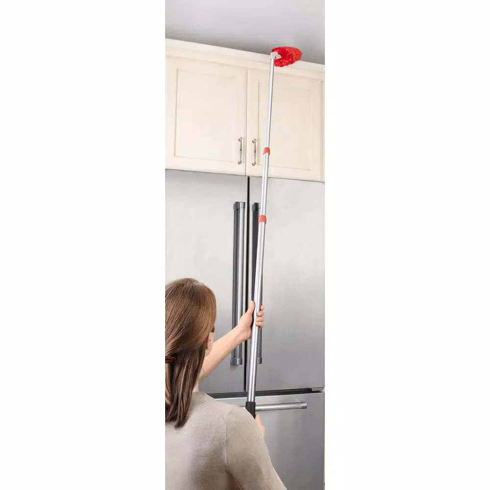 OXO Good Grips Long-Reach Dusting System with 3 Pivoting Microfiber Heads