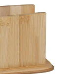 Home Basics Bamboo Napkin Holder - Natural Wood Vertical Standing Design for Kitchen & Outdoor Use thumbnail 2