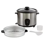 IMUSA 20-Cup Stainless Steel Rice Cooker with Non-Stick Interior and Steamer Insert thumbnail 1