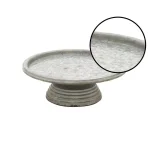 LITTON LANE 13 in. Round Iron Metal Cake Stand with Distressed Gray and Black Finish thumbnail 2