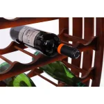 Vintiquewise Rustic Barrel Shaped Wooden Wine Rack - Holds 23 Bottles thumbnail 6