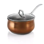Oster Carabello 2.6 Qt. Stainless Steel Nonstick Saucepan with Glass Lid, Copper thumbnail 1