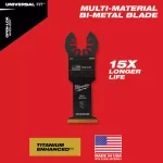 Milwaukee 1-3/8 in. Titanium Bi-Metal Universal Fit Oscillating Multi-Tool Blade thumbnail 4