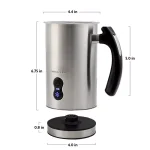 Oventes FR3608 Deluxe Electric Milk Frother and Steamer, 8 oz Silver Automatic Foam Maker thumbnail 7