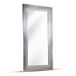 Crystal Art Gallery Large Rectangle White Modern Mirror with Wood Grain Finish (46.5 in. H x 25 in. W) thumbnail 2