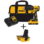 DEWALT 20V MAX XR Brushless 1/2 in. Compact Hammer Drill Kit with 3.0Ah Battery, Charger, and Adapter thumbnail 1