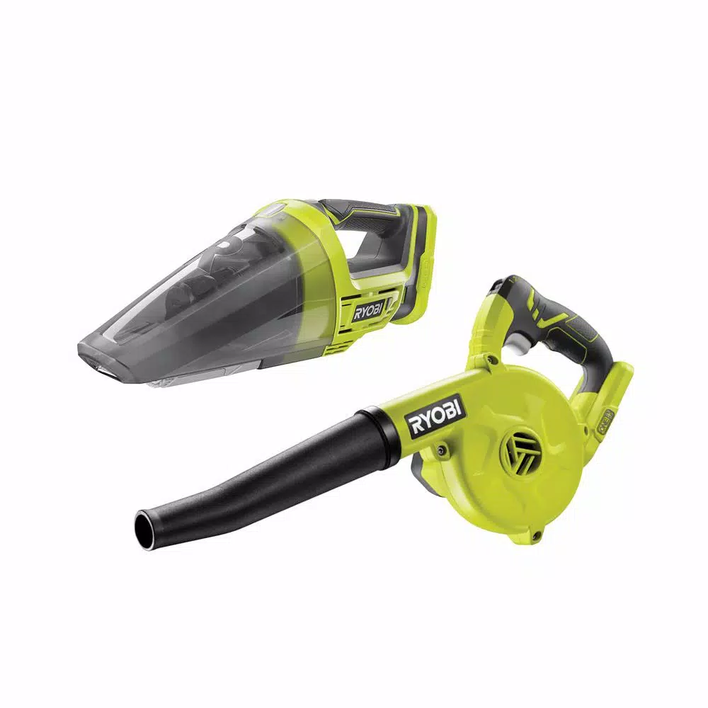 RYOBI 18V ONE+ Cordless Compact Workshop Blower and Hand Vacuum Kit (Tools Only)