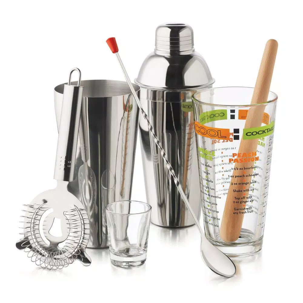 Libbey Mixologist 9-Piece Cool Cocktails Set with Mixing Glass and Recipes
