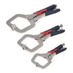 KING C-Locking Pliers 3-Piece C-Clamp Set thumbnail 1