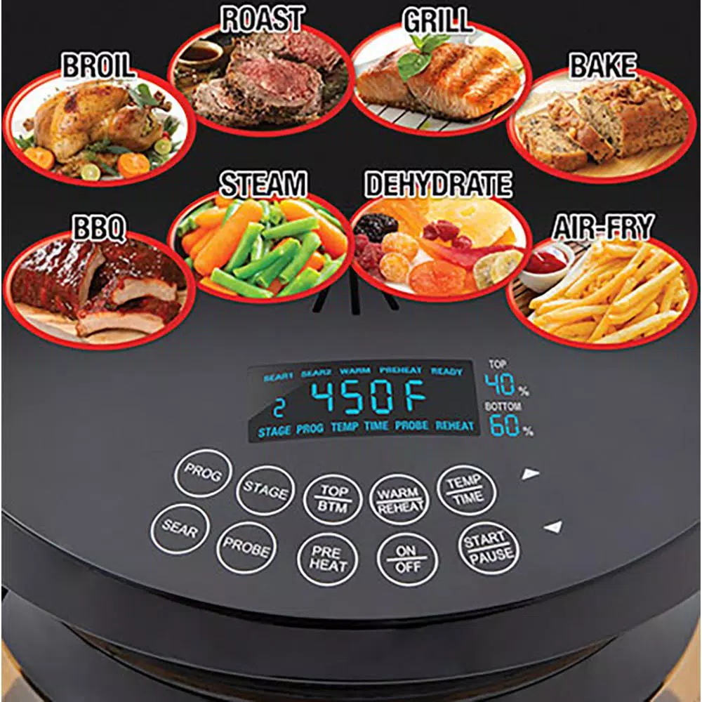 NuWave Primo Convection Oven with Integrated Non-Stick Grill Plate and Digital Temperature Probe