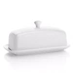Sweese White Porcelain Butter Dish with Cover, 4 oz. Rectangular Butter Keeper for American Size Sticks thumbnail 1