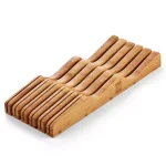 Cook N Home 11-Slot Bamboo In-Drawer Knife Storage Block Organizer thumbnail 1
