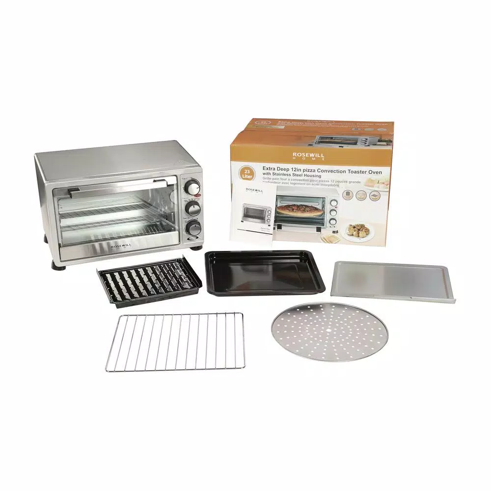 Rosewill RHTO-17001 1500W Stainless Steel 6-Slice Toaster Oven with Convection and Broiler
