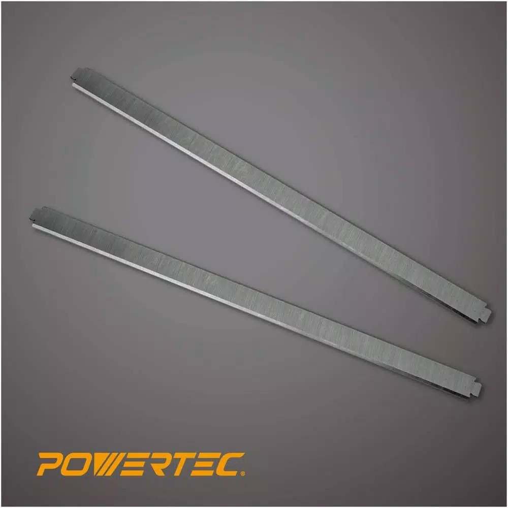 POWERTEC 13 in. High Speed Steel Planer Blades for Ridgid TP1300, TP1301, TP1302 (Set of 2)
