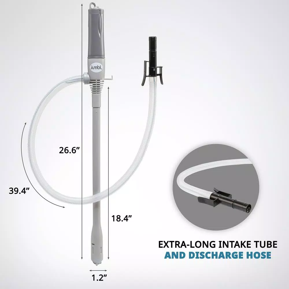 Unbranded Jumbl Battery Powered Fuel Transfer Pump with Auto-Stop and 2.3 GPM Flow Rate