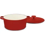 Cuisinart Chef's Classic 3 Qt. Oval Enameled Cast Iron Dutch Oven with Lid, Cardinal Red thumbnail 2