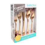 Gibson Home Goldie Rose 20-Piece Stainless Steel Flatware Set, Rose Gold Finish, Service for 4 thumbnail 4