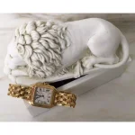 Unbranded Lion Decorative Trinket Box - White Marble Look Resin Jewelry & Keepsake Holder thumbnail 1
