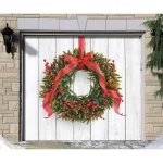 My Door Decor 7 ft. x 8 ft. Christmas Wreath Garage Door Banner Mural thumbnail 2