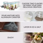Nostalgia ICMW200DBL 4 Qt. Electric Double Flavor Ice Cream Maker, Brown Wood Grain thumbnail 7