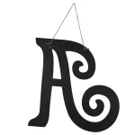 Decor Therapy 20 in. Black Script Letter A Matte MDF Wall Decor thumbnail 2