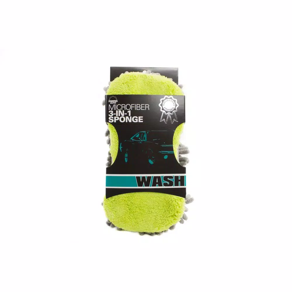 Zwipes Auto 3-in-1 Pro Super Sponge 3-Pack - Multi-Surface Car Cleaning Tool