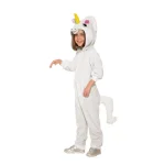 Unbranded Girls Unicorn Jumpsuit Costume with Hood and Tail - Medium thumbnail 1
