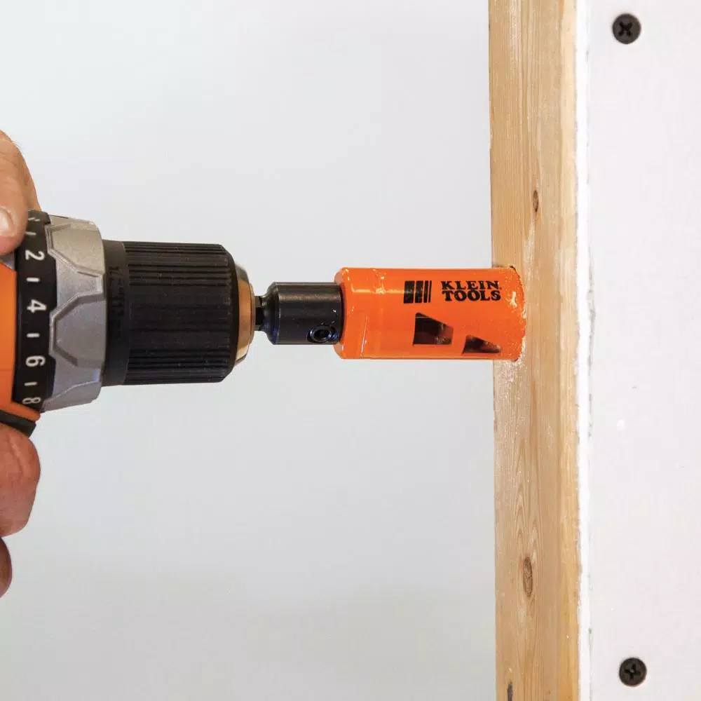 Klein Tools Bi-Metal Hole Saw Set with Arbor, 3-Piece Multi-Purpose Drill Bit Set