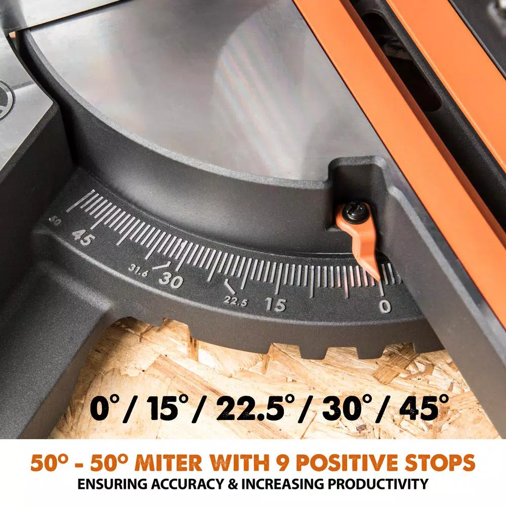 Evolution Power Tools Evolution R255SMS+ 10 in. 15 Amp Sliding Compound Miter Saw with Multi-Material Blade