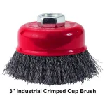 MIBRO 7-Piece Industrial Wire Brush and Hand Brush Set for Deburring, Rust and Scale Removal thumbnail 3