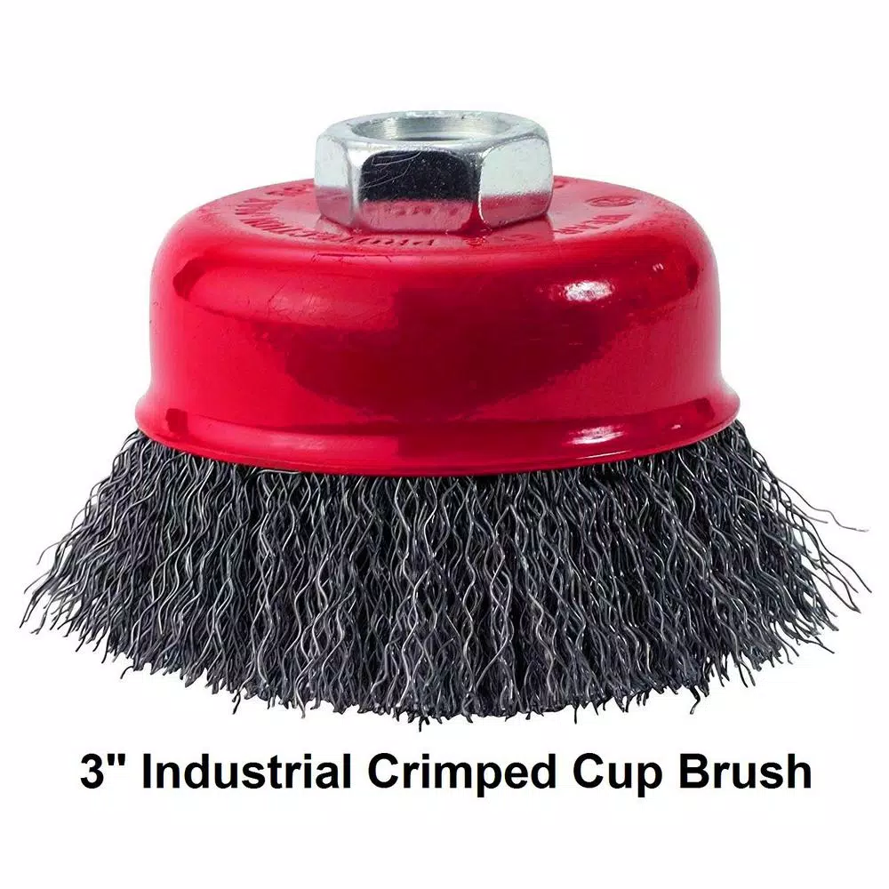 MIBRO 7-Piece Industrial Wire Brush and Hand Brush Set for Deburring, Rust and Scale Removal