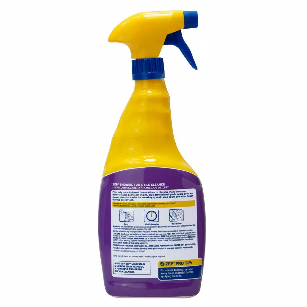Zep 32 oz. Shower Tub and Tile Cleaner, Acid-Based Formula (Case of 4)