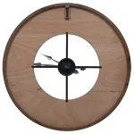Pinnacle 33 in. Rustic Reclaimed Wood and Metal Round Wall Clock - Farmhouse Style thumbnail 6