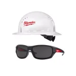 Milwaukee BOLT White Type 1 Class C Full Brim Vented Hard Hat with Performance Tinted Safety Glasses Set thumbnail 1
