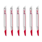 Milwaukee AX Carbide Tipped Reciprocating Saw Blades, 12 in., 5 TPI, Nail-Embedded Wood, 6 Pack thumbnail 1